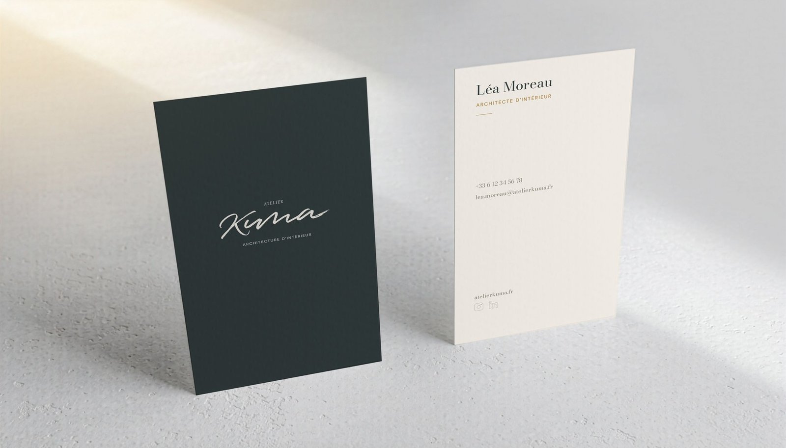 Cartes de visite Atelier Kuma recto verso