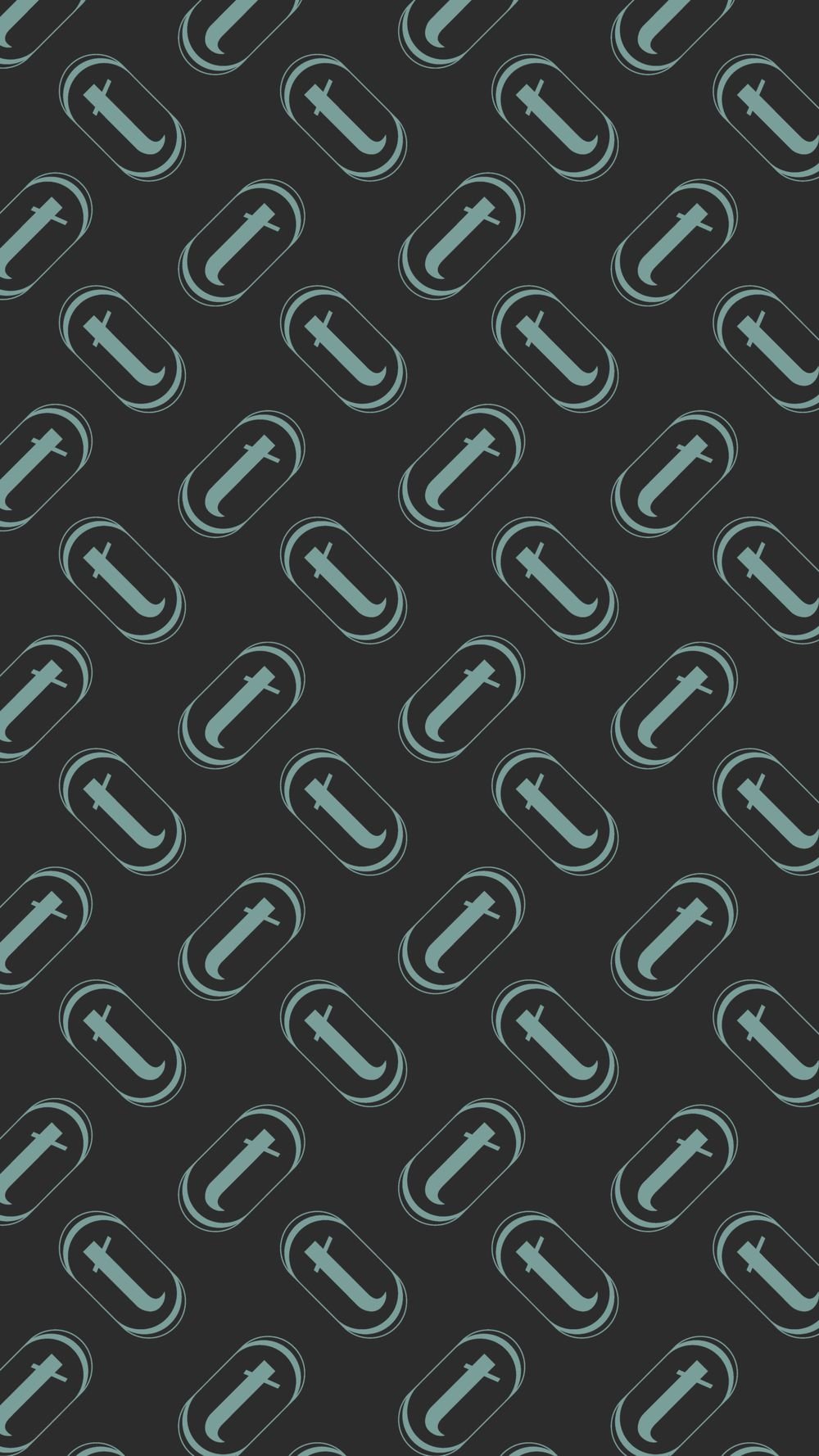 Motif Maison Tera, version anthracite et sauge