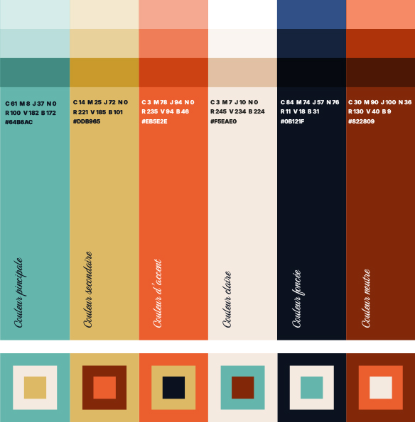 palette de couleurs Flavyoga
